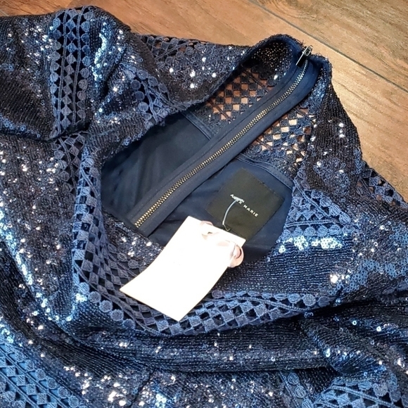 NWT Alex Marie Sequin Mesh Sheath dress - Picture 5 of 12